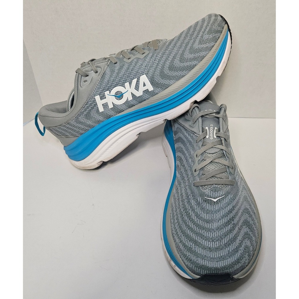 Hoka Gaviota 5 Mens Running Shoes Sneakers Gray Size 11.5 D Comfort Performance - Picture 9 of 11